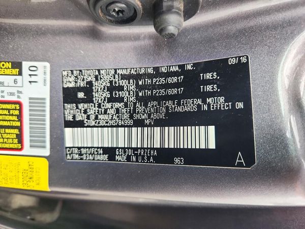 2017 TOYOTA SIENNA LE Mobility/LE — VINS