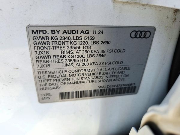 2025 AUDI Q3 S Line quattro Premium — VINS