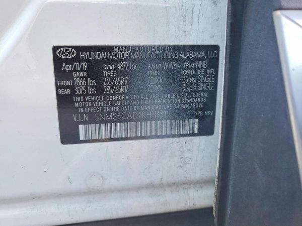 2019 HYUNDAI SANTA FE SEL, SEL Plus