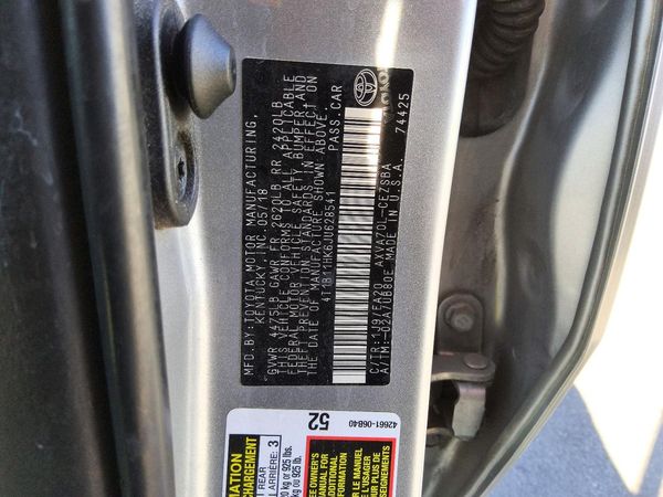 2018 TOYOTA CAMRY L/LE/SE/XLE — VINS