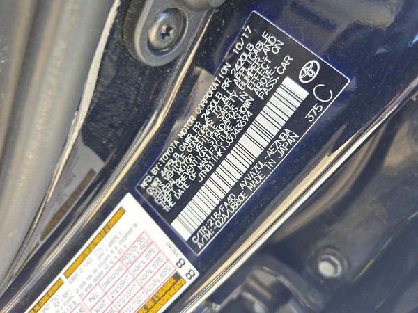 2018 TOYOTA CAMRY LE/SE/XLE/XSE — VINS