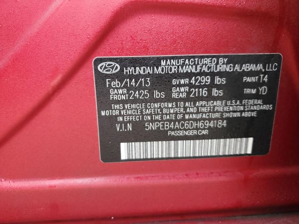 2013 HYUNDAI SONATA
