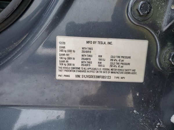 2021 TESLA MODEL Y
