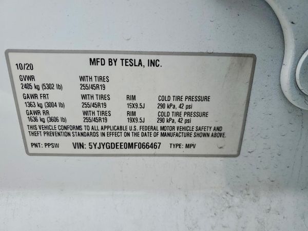 2021 TESLA MODEL Y