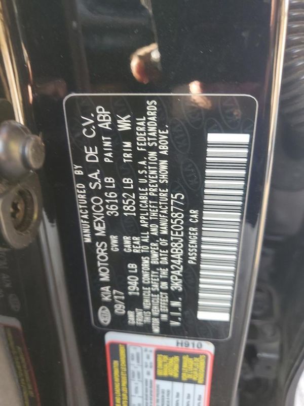 2018 KIA RIO LX, S