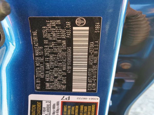 2017 TOYOTA CAMRY LE/SE/XLE/XSE