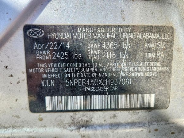 2014 HYUNDAI SONATA