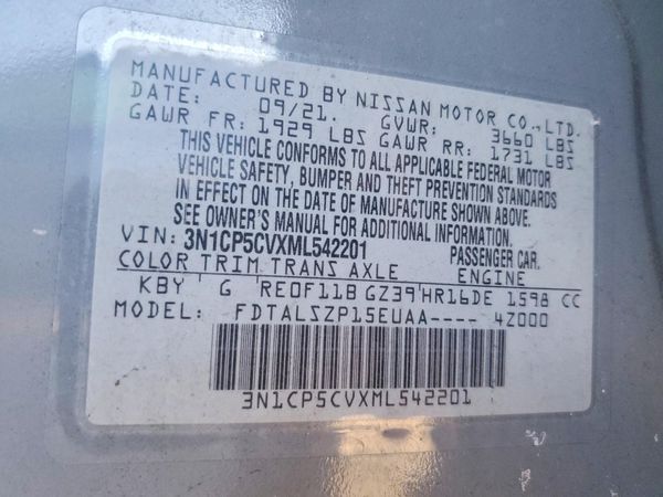 2021 NISSAN KICKS SV