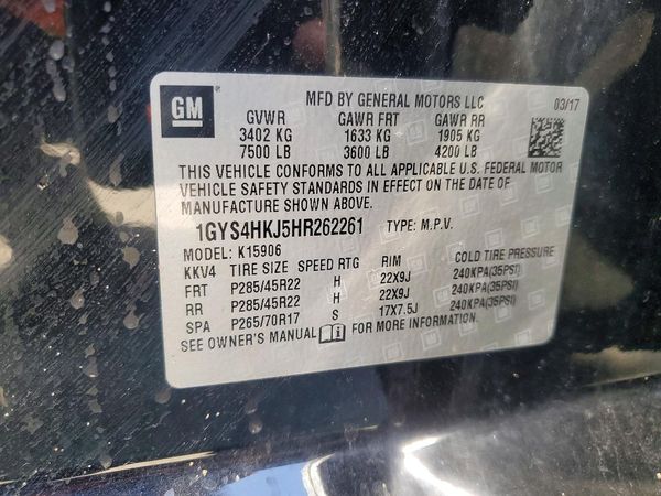 2017 CADILLAC ESCALADE ESV Luxury