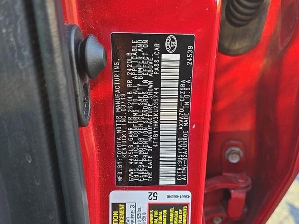 2019 TOYOTA CAMRY L/LE/SE/XLE