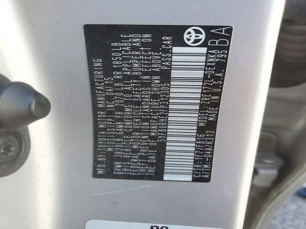 2015 TOYOTA COROLLA L/LE — VINS