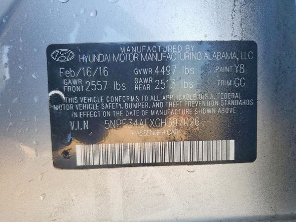 2016 HYUNDAI SONATA