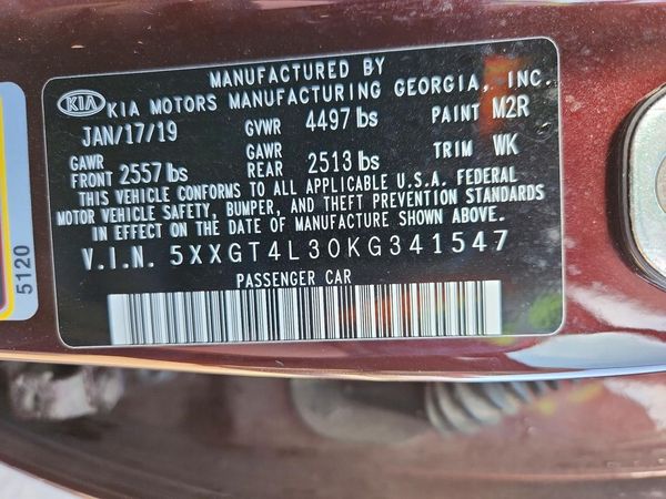 2019 KIA OPTIMA LX, S