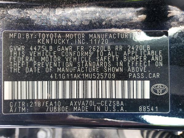 2021 TOYOTA CAMRY