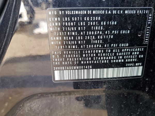 2021 VOLKSWAGEN TIGUAN 4Motion S