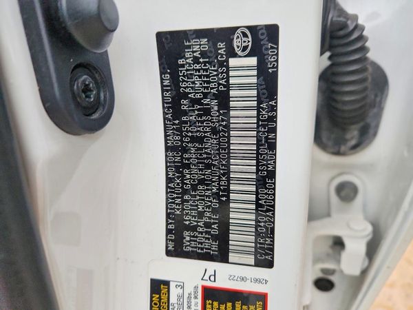 2014 TOYOTA CAMRY