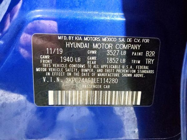2020 HYUNDAI ACCENT SE and SEL