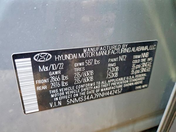 2022 HYUNDAI SANTA FE SEL w/ Premium Pkg