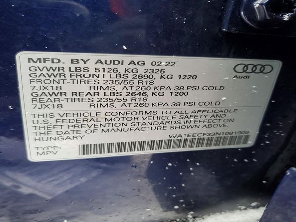 2022 AUDI Q3