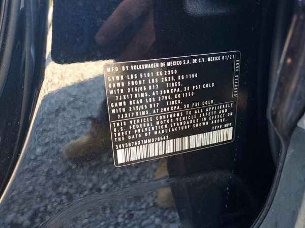 2021 VOLKSWAGEN TIGUAN SE, SE R-Line Black, SEL