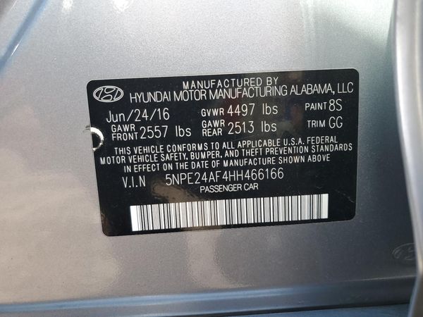 2017 HYUNDAI SONATA