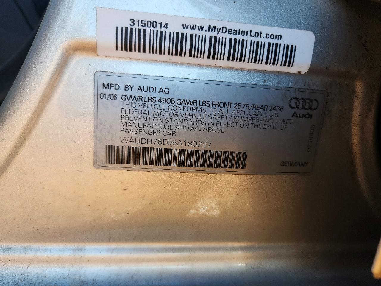 2006 AUDI A4 quattro