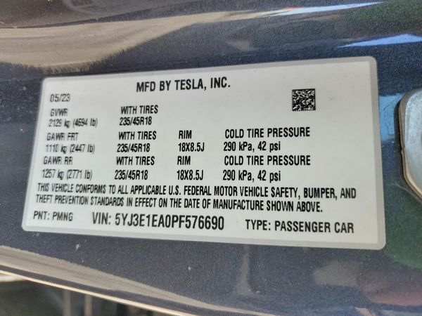 2023 TESLA MODEL 3