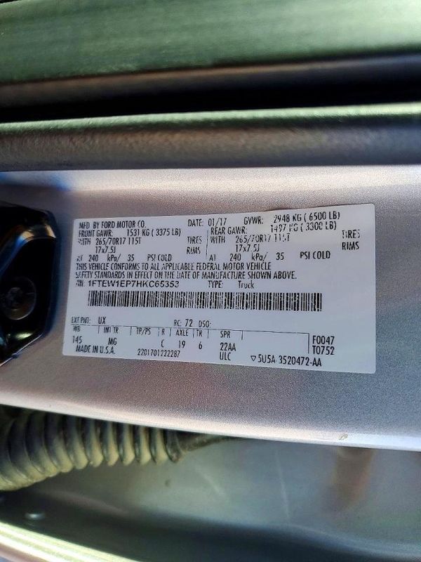 2017 FORD F150 SuperCrew