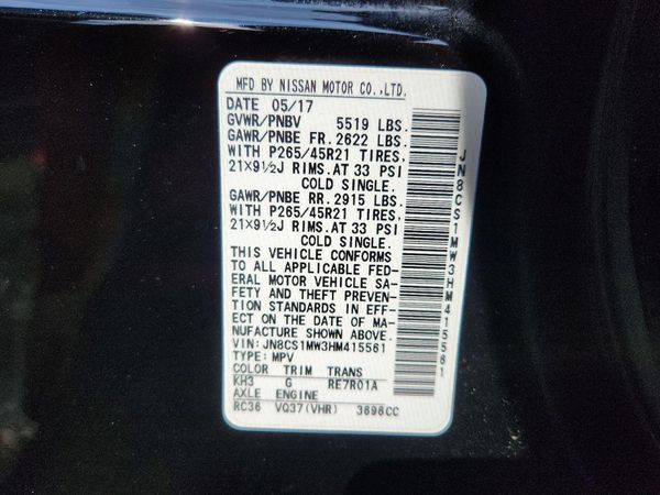 2017 INFINITI QX70