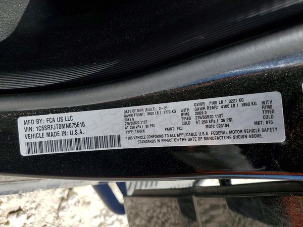 2021 RAM 1500