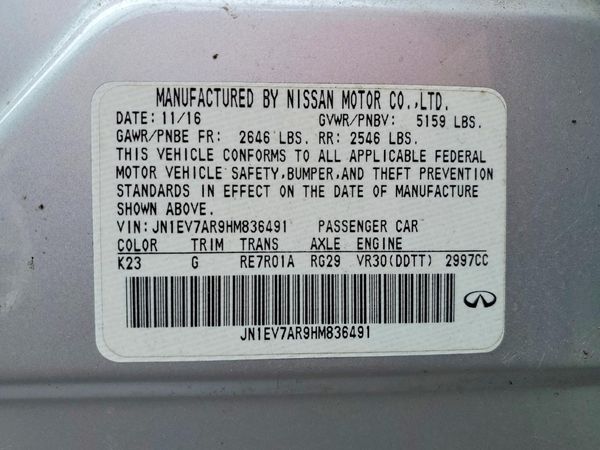 2017 INFINITI Q50