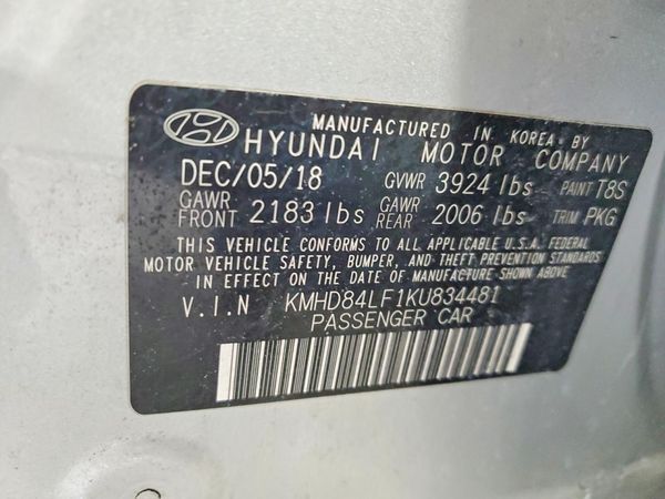 2019 HYUNDAI ELANTRA