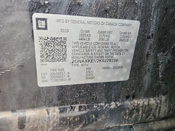 2019 CHEVROLET EQUINOX LT (1LT)