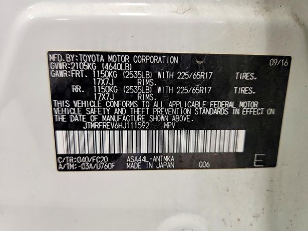 2017 TOYOTA RAV4 XLE