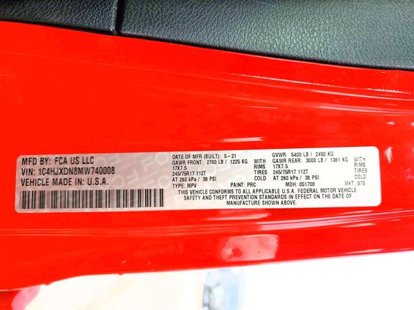 2021 JEEP WRANGLER UNLIMITED