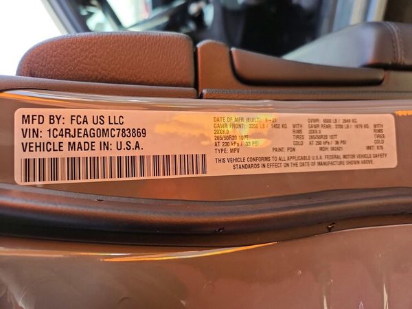2021 JEEP GRAND CHEROKEE LAREDO 4X2