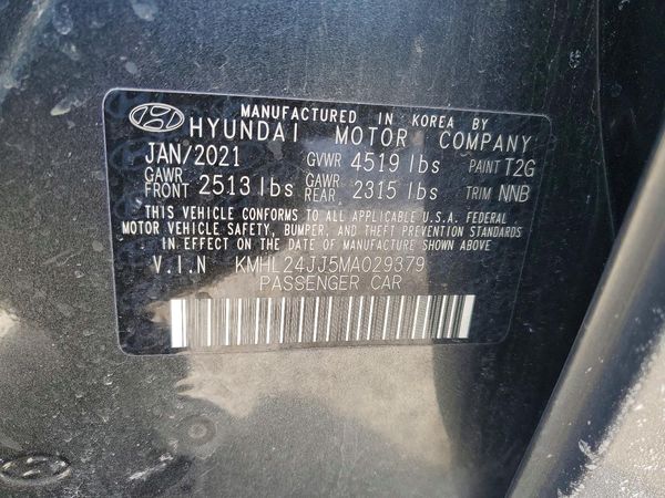 2021 HYUNDAI SONATA HYBRID