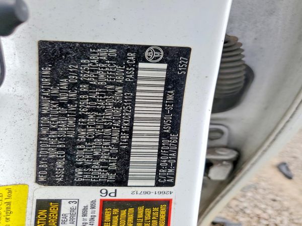 2012 TOYOTA CAMRY