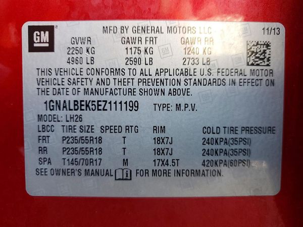 2014 CHEVROLET EQUINOX 1LT