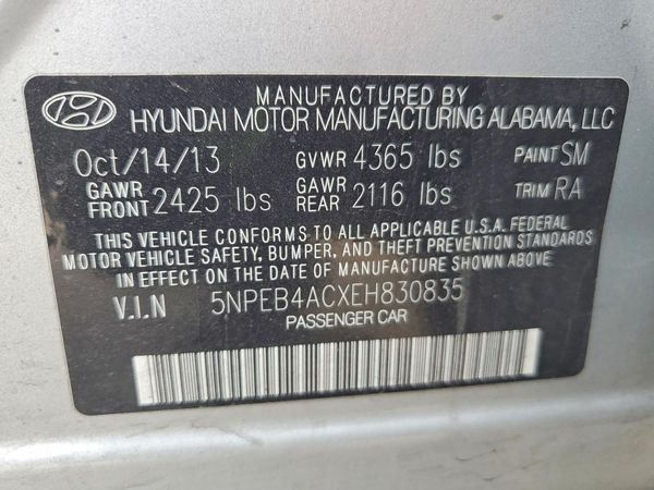 2014 HYUNDAI SONATA