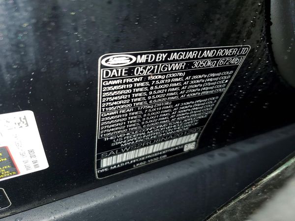 2022 LAND ROVER RANGE ROVER SPORT