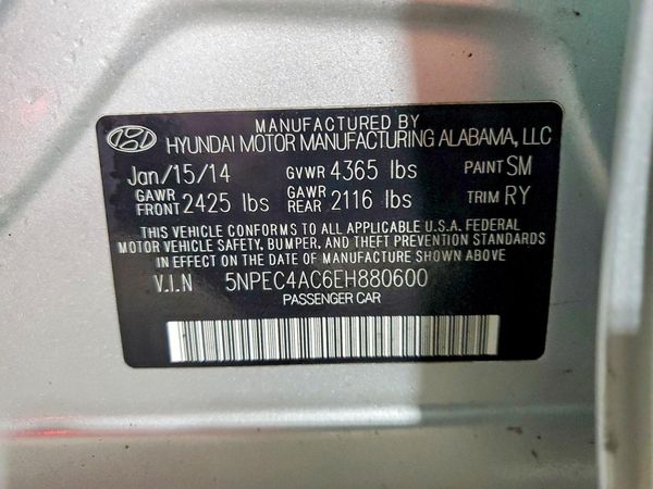 2014 HYUNDAI SONATA