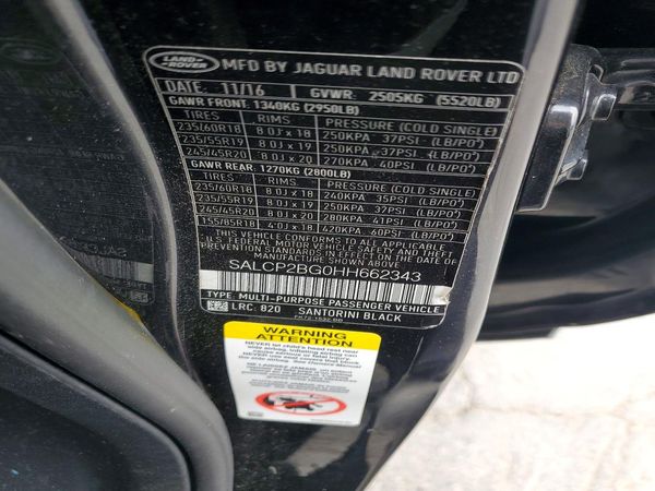 2017 LAND ROVER DISCOVERY SPORT SE