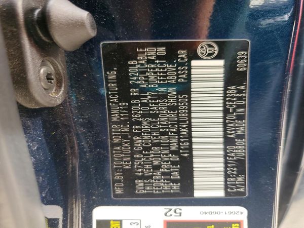 2020 TOYOTA CAMRY