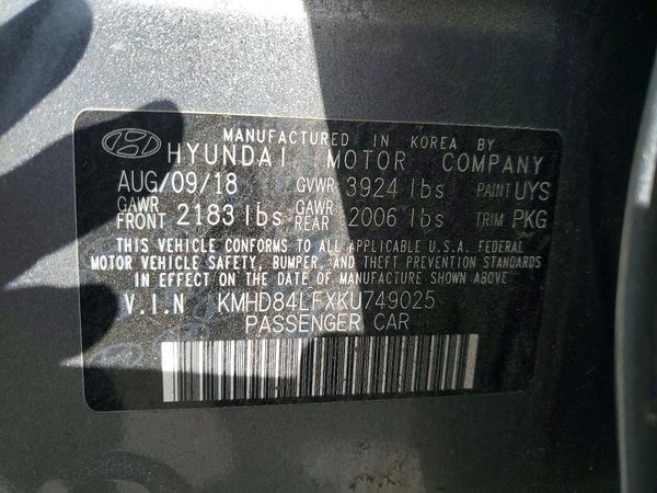 2019 HYUNDAI ELANTRA