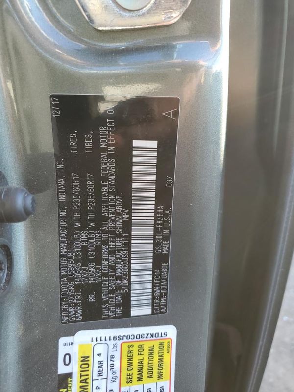 2018 TOYOTA SIENNA