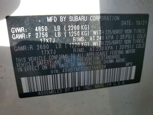 2022 SUBARU OUTBACK Premium