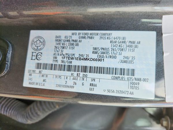 2021 FORD F150