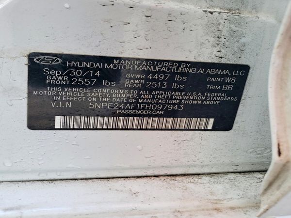 2015 HYUNDAI SONATA