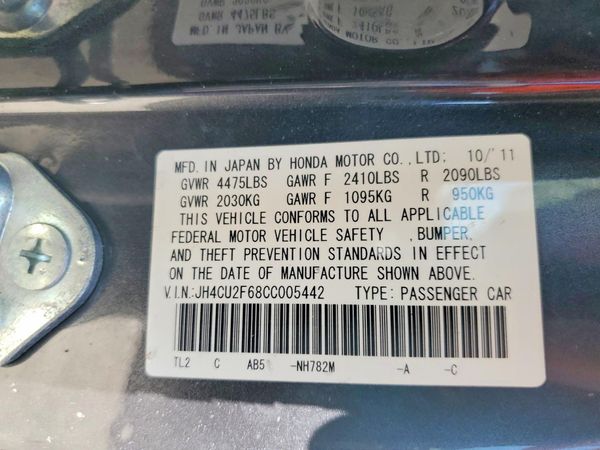 2012 ACURA TSX Tech — VINS